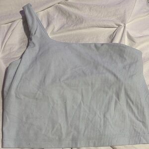 lululemon athletica One-Shoulder Ribbed Crop Top - Light Blue